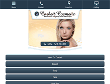Tablet Screenshot of corbettcosmeticsurgery.com
